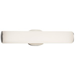 Fusion Elliptic Bathroom Vanity Light - Brushed Nickel / Opal