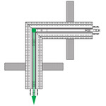 TruTrack Magnetic 2-Circuit Recessed Track L Power Feed - White