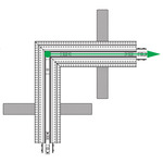 TruTrack Magnetic 2-Circuit Recessed Track L Power Feed - White