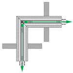 TruTrack Magnetic 2-Circuit Recessed Track L Power Feed - White