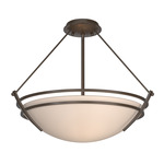 Presidio Tryne Semi Flush Ceiling Light - Bronze / Sand