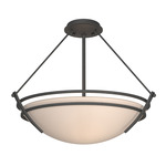 Presidio Tryne Semi Flush Ceiling Light - Natural Iron / Sand