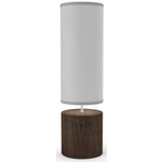 Spin Table Lamp - Walnut / Light Grey