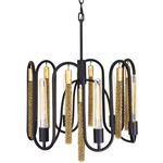 Darden Pendant - Matte Black / Antique Gold