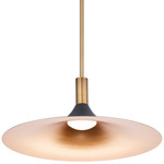 Cochere Pendant - Aged Brass / Black