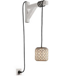 Nans Outdoor Plug-In Pendant - Graphite Brown / Beige