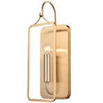 Merge Wall Sconce - Satin Brass / Clear