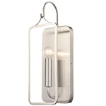 Merge Wall Sconce - Satin Nickel / Clear