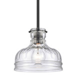 Orinoco Mini Pendant - Matte Black / Clear