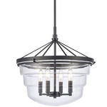 Boyer Chandelier - Matte Black / Clear