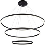 Spunto 3-Tier Chandelier - Black / Opal White