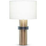 Carlton Table Lamp - Antique Brass / Off White