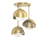 Brooklyn Double Multi Semi Flush Light - Modern Brass / Soft Gold