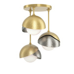 Brooklyn Double Multi Semi Flush Light - Modern Brass / Sterling