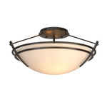 Presidio Tryne Small Semi Flush Ceiling Mount - Oil Rubbed Bronze / Opal