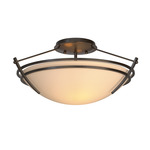 Presidio Tryne Small Semi Flush Ceiling Mount - Oil Rubbed Bronze / Sand