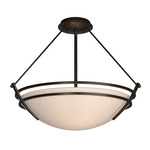 Presidio Tryne Semi Flush Ceiling Light - Oil Rubbed Bronze / Sand