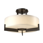 Axis Semi Flush Ceiling Light - Oil Rubbed Bronze / Opal