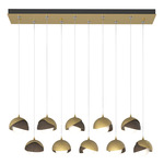 Brooklyn Linear Multi Light Pendant - Modern Brass / Bronze