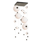 Abacus Square Multi Light Pendant - Oil Rubbed Bronze / Opal