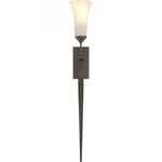 Sweeping Taper Wall Sconce - Oil Rubbed Bronze / Opal