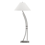 Metamorphic Contemporary Floor Lamp - Oil Rubbed Bronze / Natural Anna