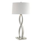 Almost Infinity Tall Table Lamp - Sterling / Natural Anna