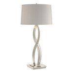 Almost Infinity Tall Table Lamp - Sterling / Flax