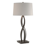 Almost Infinity Tall Table Lamp - Oil Rubbed Bronze / Flax