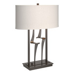 Antasia Oval Table Lamp - Oil Rubbed Bronze / Flax