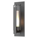 Vertical Bar Fluted Outdoor Wall Sconce - Coastal Oil Rubbed Bronze / Clear