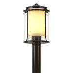 Meridian Outdoor Post Light - Coastal Oil Rubbed Bronze / Opal and Seeded