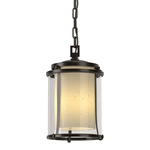 Meridian Outdoor Pendant - Coastal Oil Rubbed Bronze / Opal and Seeded