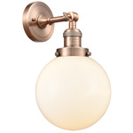 Beacon 203 Wall Sconce - Antique Copper / Matte White