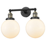 Beacon Bathroom Vanity Light - Black / Antique Brass / Matte White