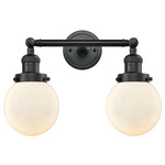 Beacon Bathroom Vanity Light - Matte Black / Matte White