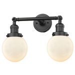 Beacon Bathroom Vanity Light - Oil Rubbed Bronze / Matte White