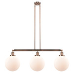 Beacon 213 / 214 Linear Pendant - Antique Copper / Matte White