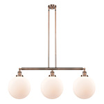 Beacon 213 / 214 Linear Pendant - Antique Copper / Matte White