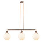 Beacon 213 / 214 Linear Pendant - Antique Copper / Matte White