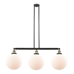 Beacon 213 / 214 Linear Pendant - Black / Antique Brass / Matte White