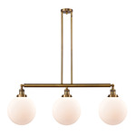 Beacon 213 / 214 Linear Pendant - Brushed Brass / Matte White