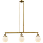 Beacon 213 / 214 Linear Pendant - Brushed Brass / Matte White