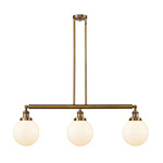 Beacon 213 / 214 Linear Pendant - Brushed Brass / Matte White