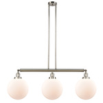 Beacon 213 / 214 Linear Pendant - Polished Nickel / Matte White