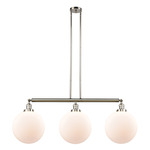 Beacon 213 / 214 Linear Pendant - Polished Nickel / Matte White