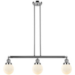 Beacon 213 / 214 Linear Pendant - Polished Nickel / Matte White