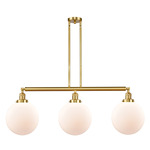 Beacon 213 / 214 Linear Pendant - Satin Gold / Matte White