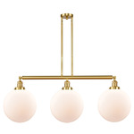 Beacon 213 / 214 Linear Pendant - Satin Gold / Matte White