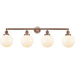 Beacon Bathroom Vanity Light - Antique Copper / Matte White